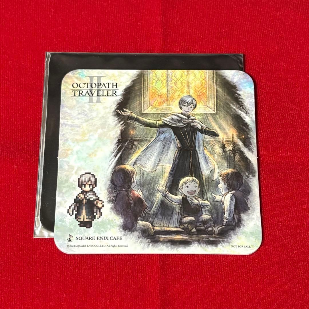 オクトパストラベラー　テメノス 特典コースター3点セット　スクエニカフェ　パセラ