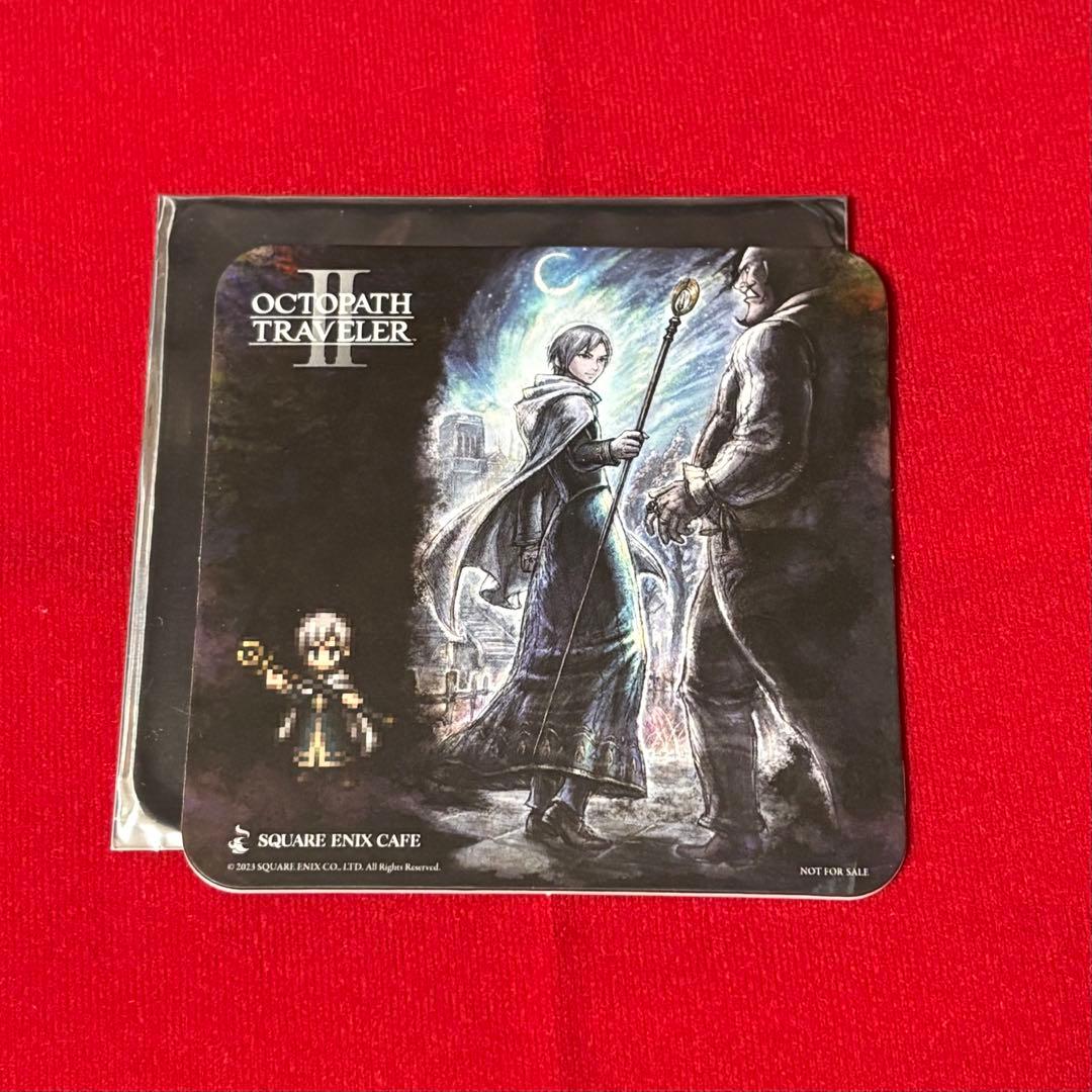 オクトパストラベラー　テメノス 特典コースター3点セット　スクエニカフェ　パセラ