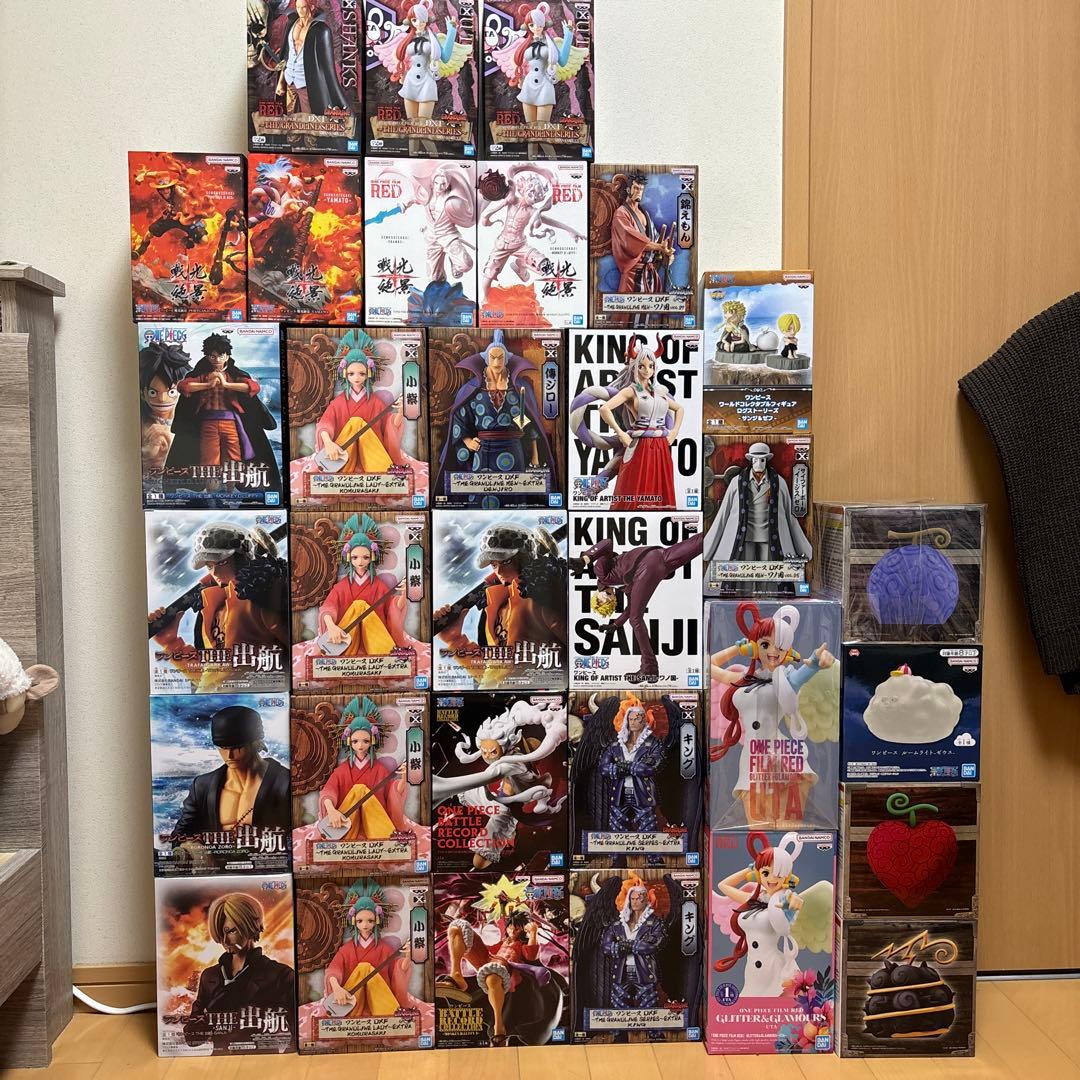 ワンピースフィギュア　まとめ売り　ニカ　悪魔の実ルームライト　出航　ウタ　サンジ