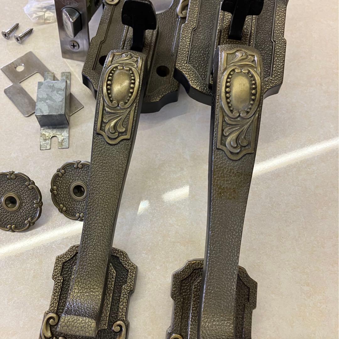 イタリア空錠　ブロンズ色　DIY 真鍮　アンティーク　レトロ　ヴィンテージ未使用