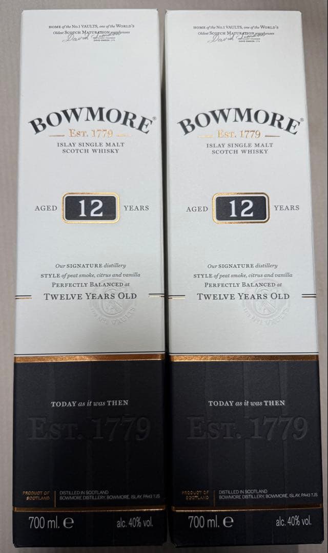 BOWMORE ボウモア12年 ウイスキー 700ml 40% 箱付×2　未開封