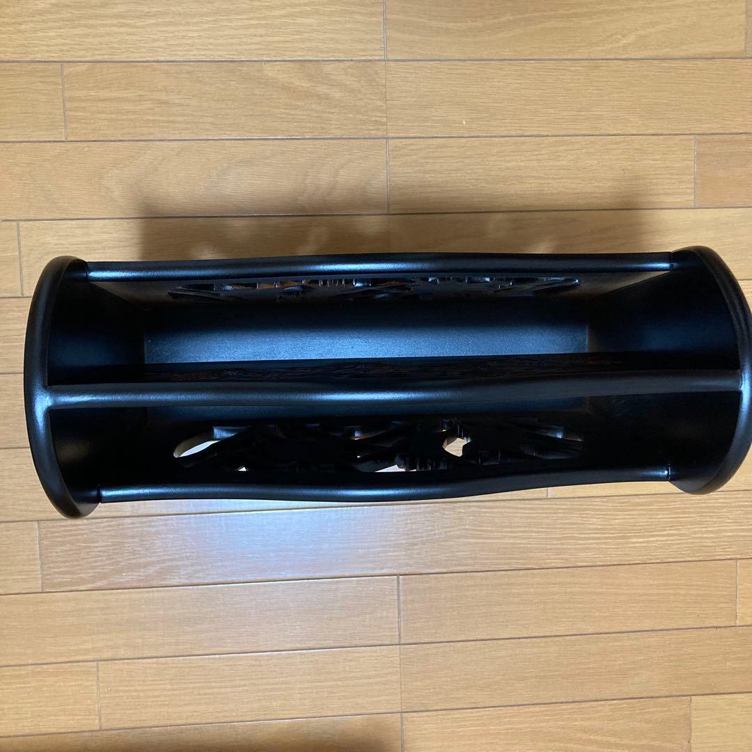 伝統工芸 日光彫 百合の花 マガジンラック 木彫り 和風