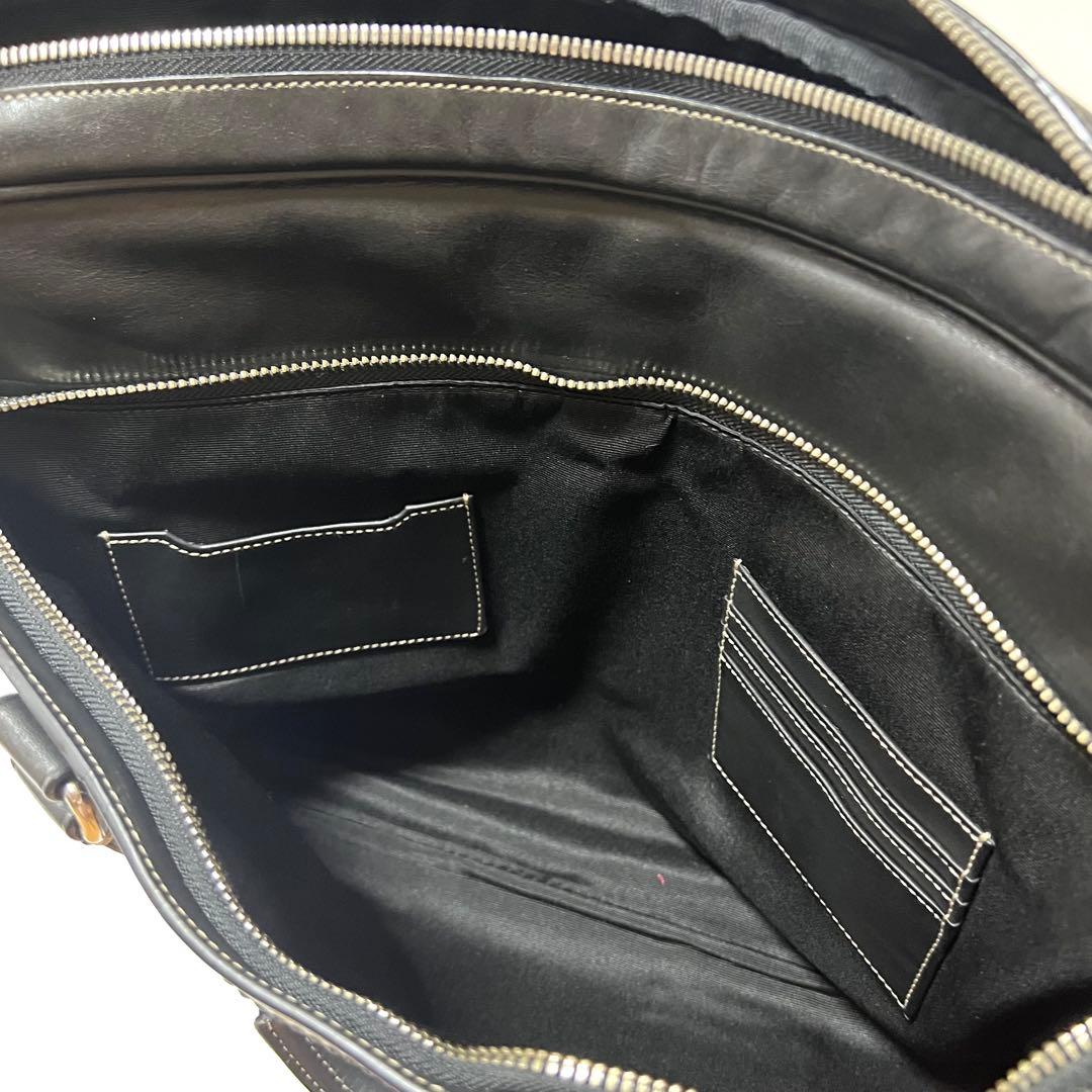【良品】COACH コーチ 2way ビジネスバッグ ブラック 70168