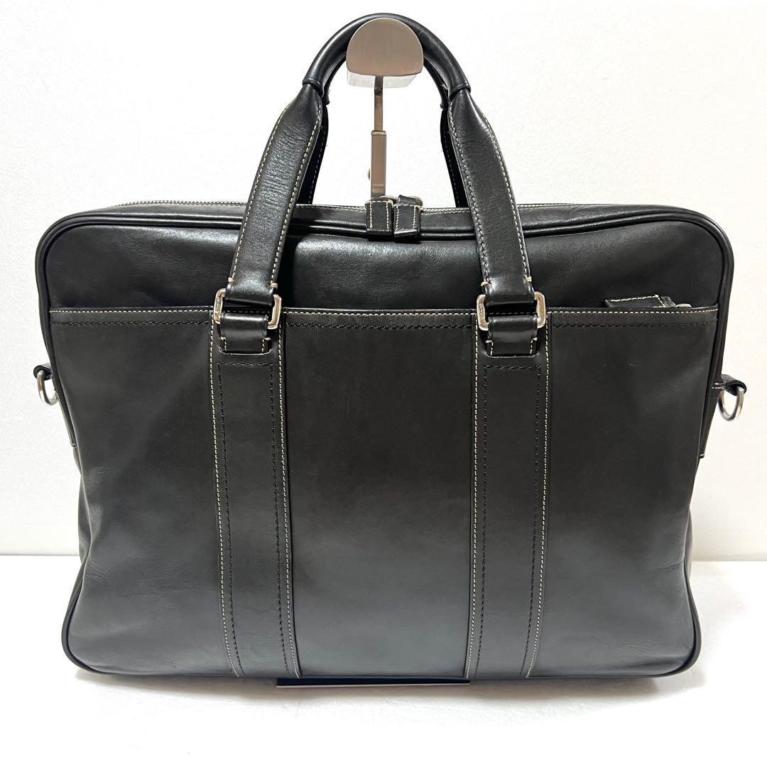 【良品】COACH コーチ 2way ビジネスバッグ ブラック 70168