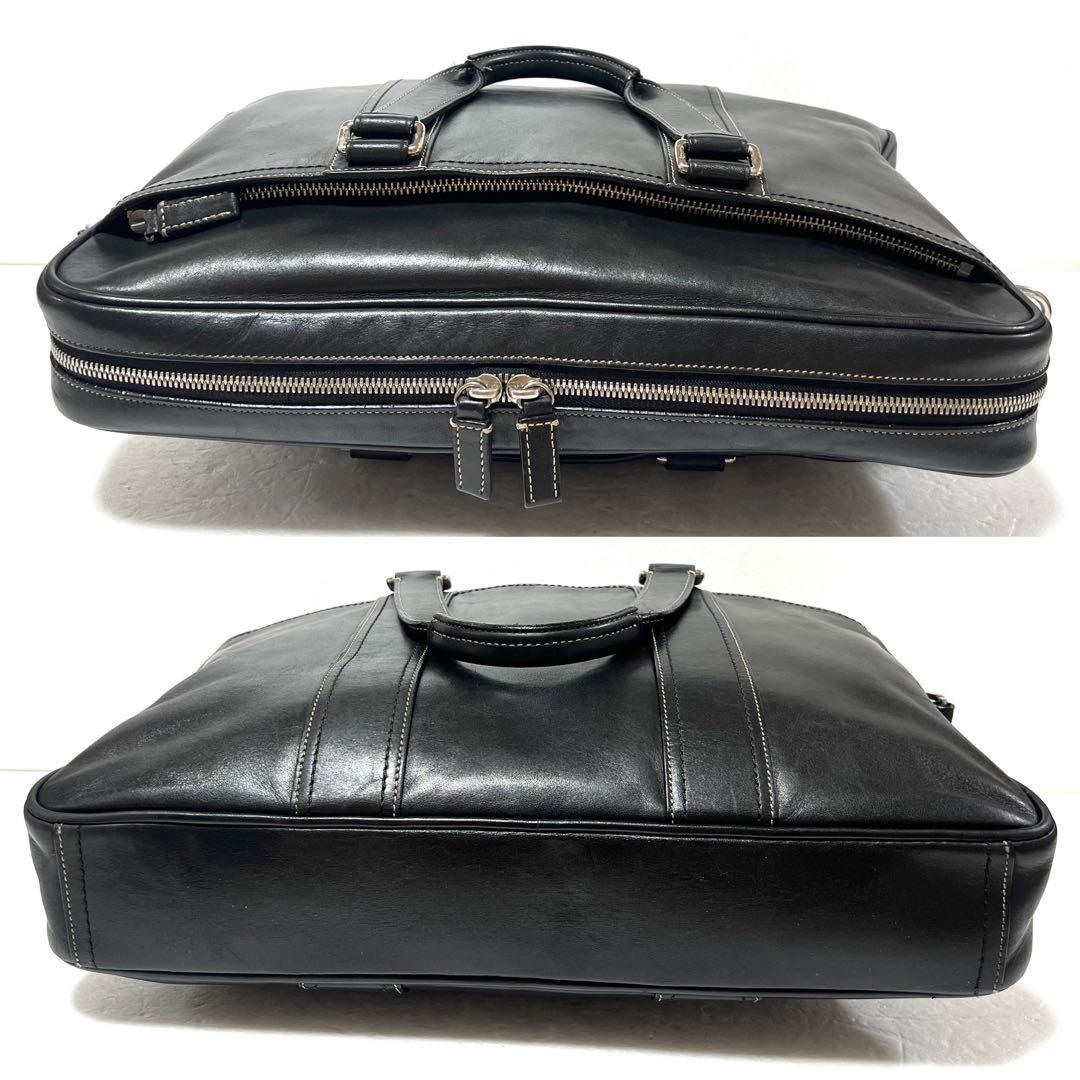 【良品】COACH コーチ 2way ビジネスバッグ ブラック 70168