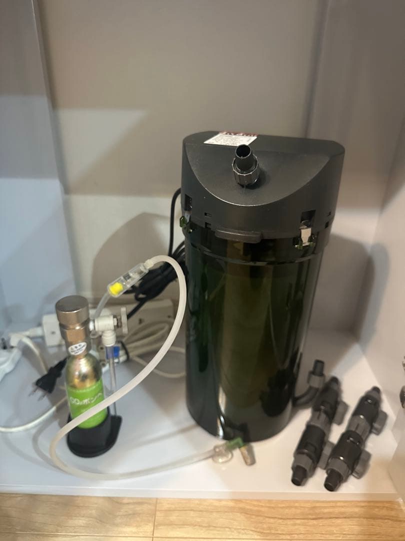 ガラス水槽 水槽台 LED照明 外部式フィルター CO2システム付き フルセット