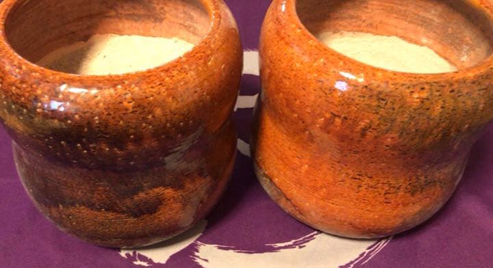 茶道具　大樋焼　飴秞　火鉢2つセット☆共箱付き☆