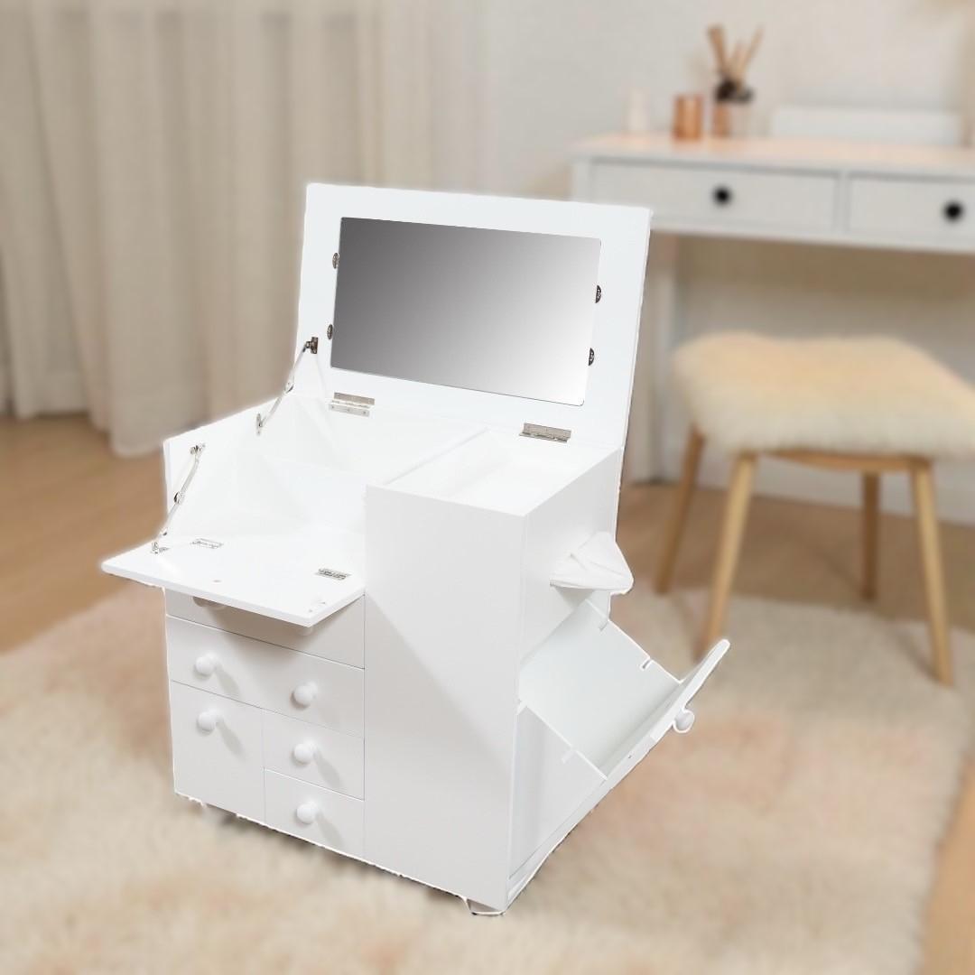 フォロー割【新品】たっぷり収納 コスメワゴン　お洒落 ドレッサー