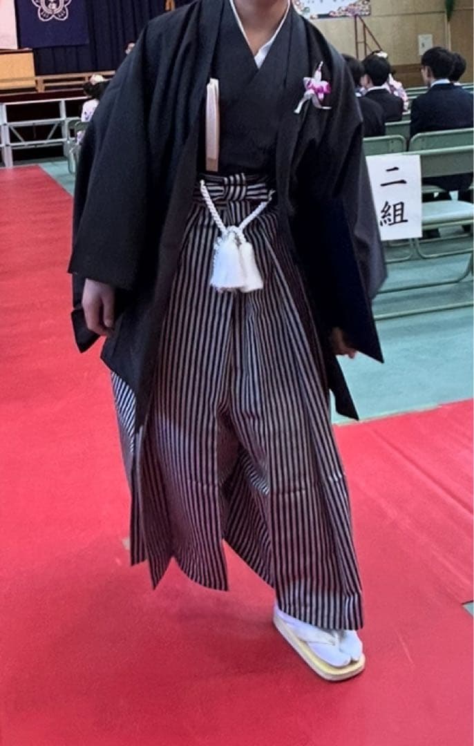 ■男性用羽織袴セット　 適合身長：約145cm〜150cm