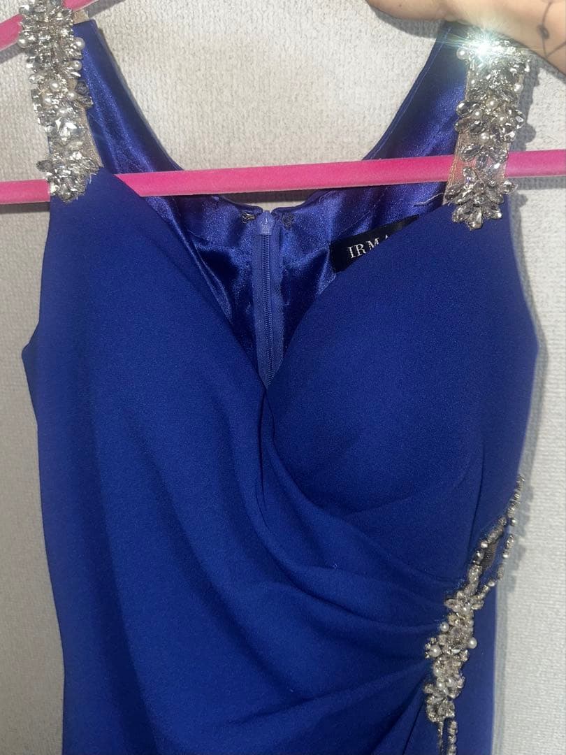 【美品】IRMA ロングドレス ブルー キャバドレス