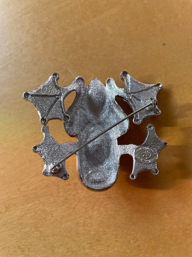 ヴィンテージ　クリスチャンラクロア　ブローチ　カエルモチーフ　スワロフスキー