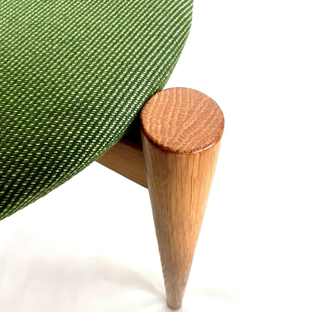 スタッキングスツール・グリーンファブリック・2脚セット・送料込み