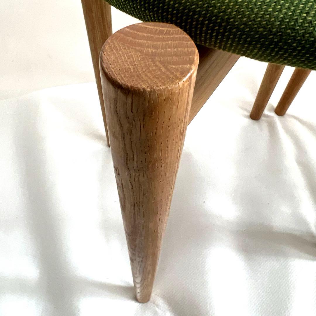 スタッキングスツール・グリーンファブリック・2脚セット・送料込み