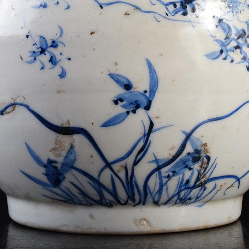 瀬戸焼　古瀬戸　染付　花文瓶　M　R7809B