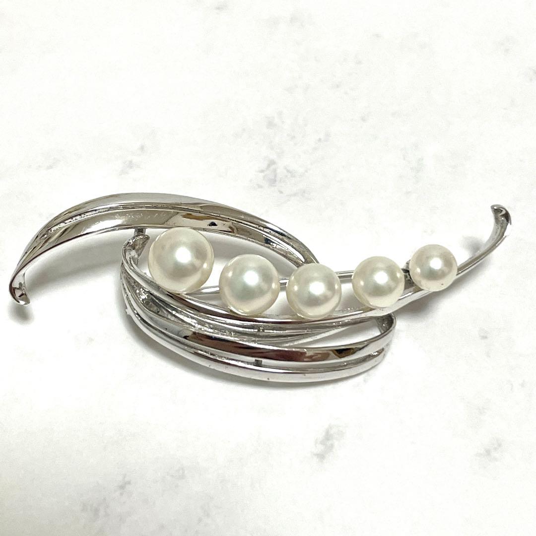 皇室御用達 MIKIMOTO ミキモト アコヤ真珠 パール ブローチ コサージュ