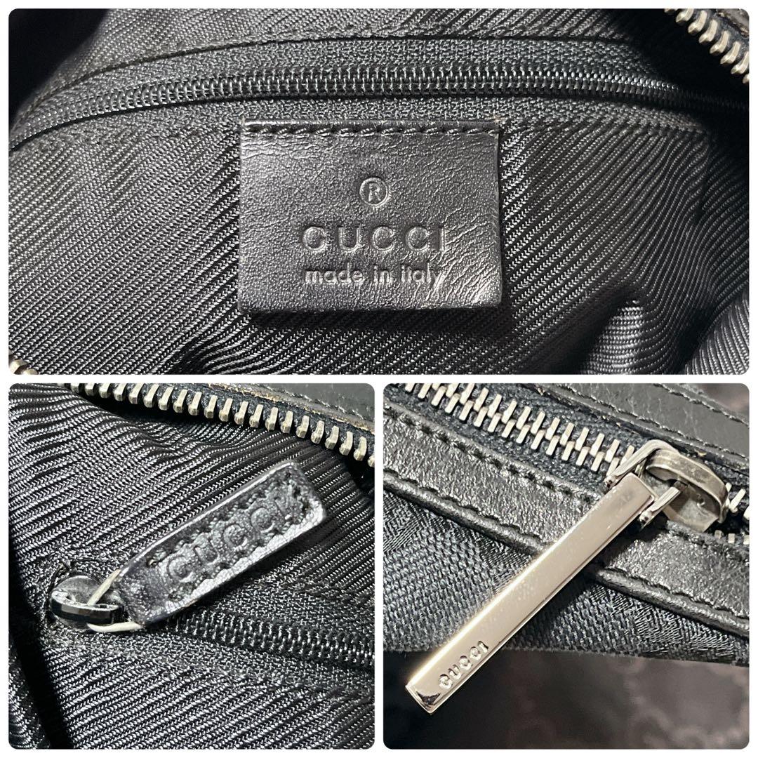美品✨GUCCI ショルダーバッグ 肩掛け GG柄 ブラック レディース 伊製