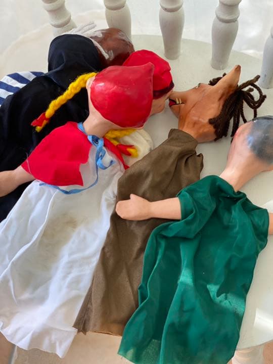 フランスアンティーク赤ずきんちゃんパペット　指人形　操り人形　劇場　紙芝居