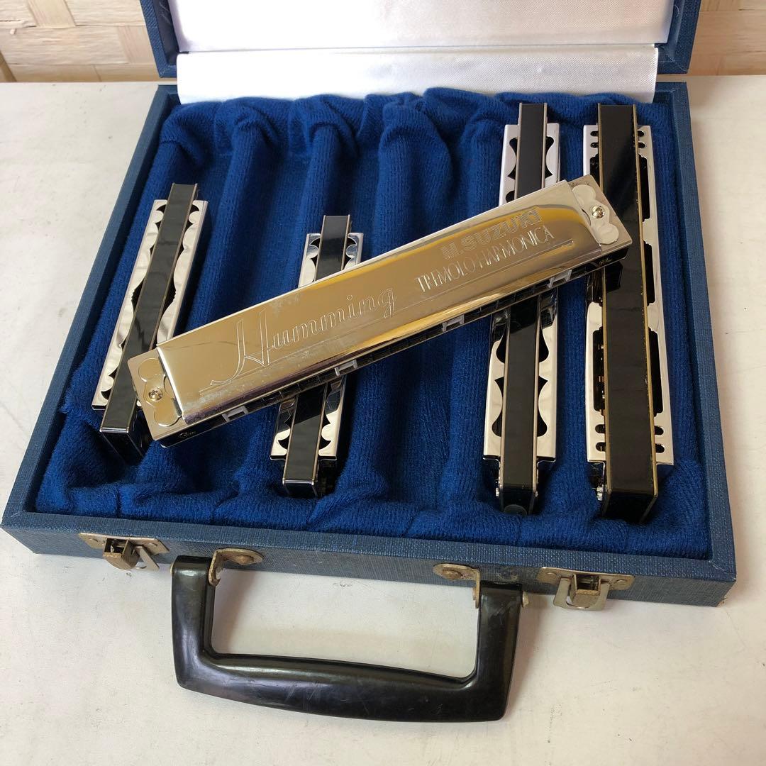 て78● スズキ複音ハーモニカハミングSU-21 Humming 5本