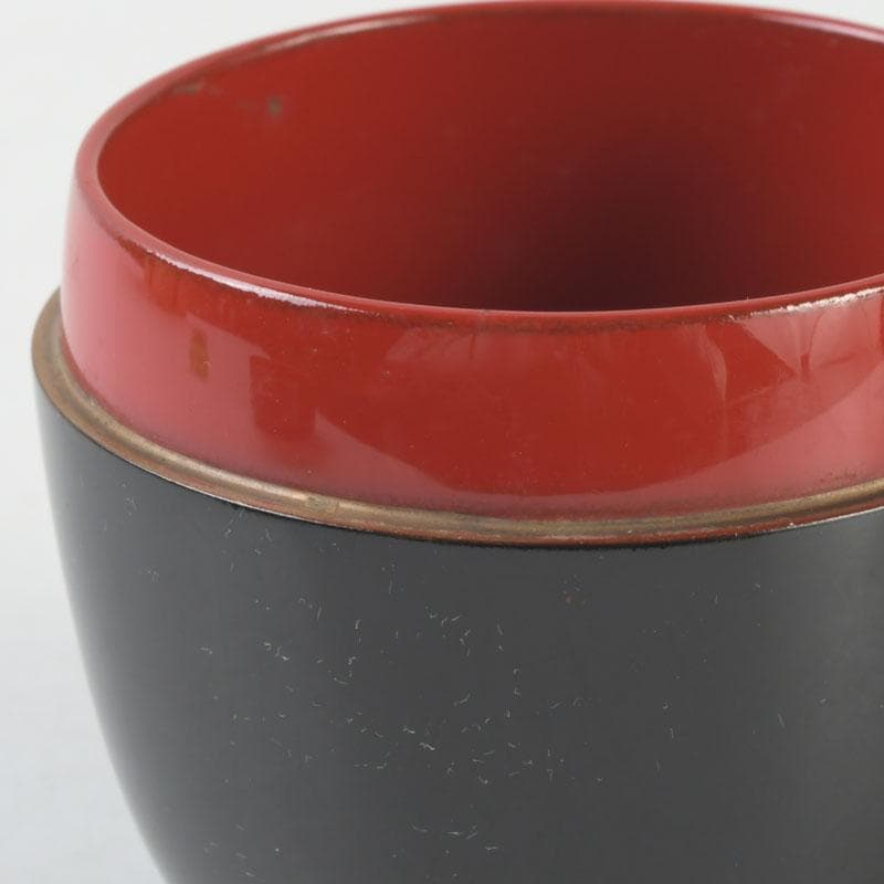 茶道具　山中塗　中嶋宗峰作　立雛蒔絵　内朱　中棗　共箱　V　9624