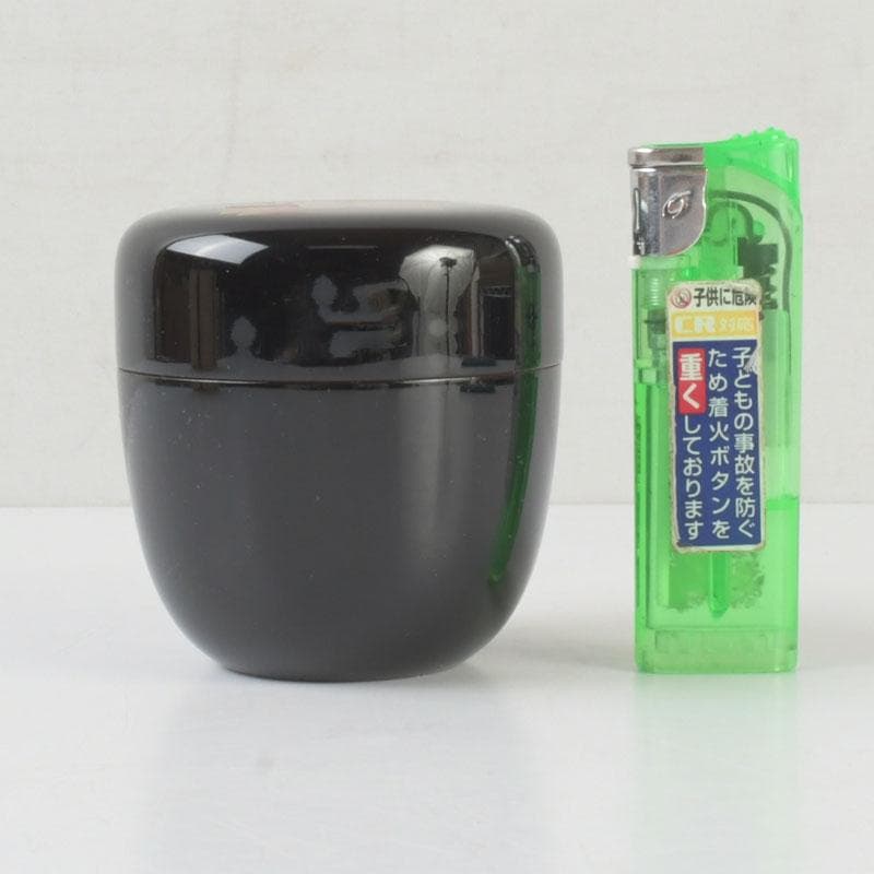 茶道具　山中塗　中嶋宗峰作　立雛蒔絵　内朱　中棗　共箱　V　9624