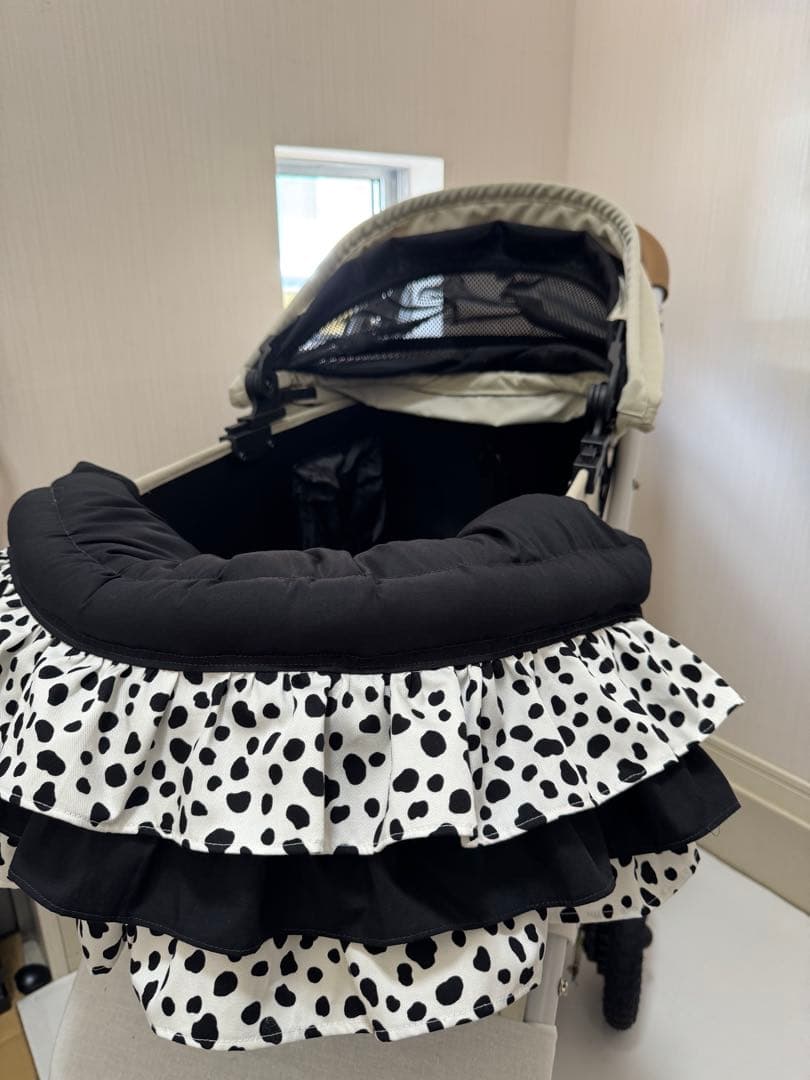 3点set カートクッション　コンフォーター　あごのせ　ダルメシアン柄