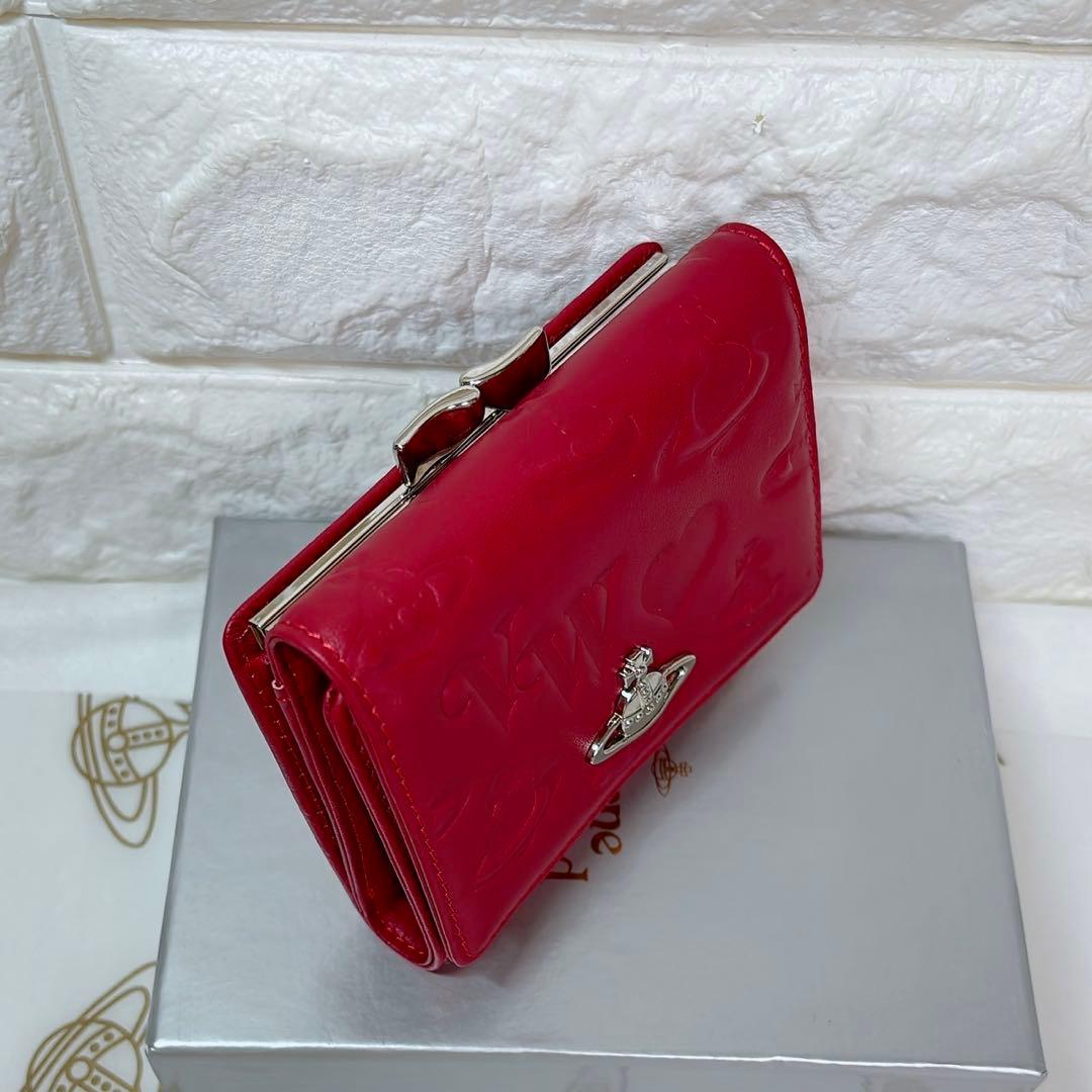 ショッパー付】Vivienne Westwood 3つ折り財布 レッド マット