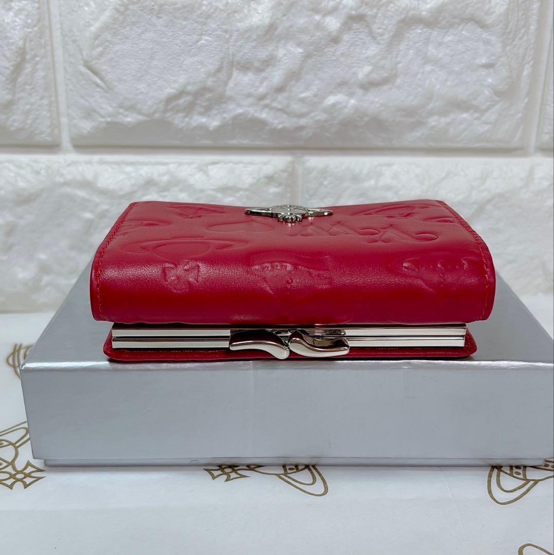 ショッパー付】Vivienne Westwood 3つ折り財布 レッド マット