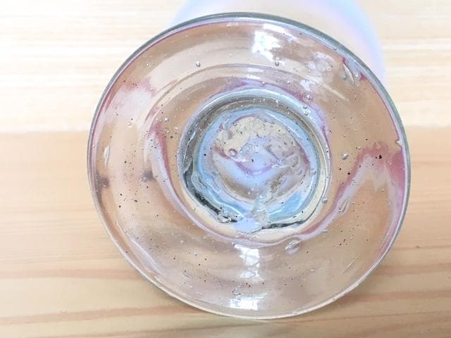 希少!! 大正浪漫 氷コップ 乳白赤縁 なつめ形 和硝子