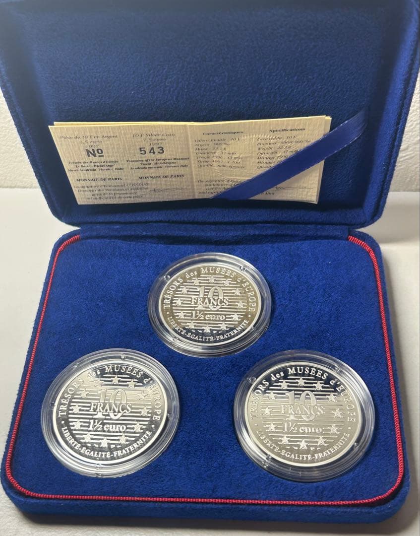 フランス 100フラン銀貨 3枚 「ゴッホ」他 古銭 銀貨 外国