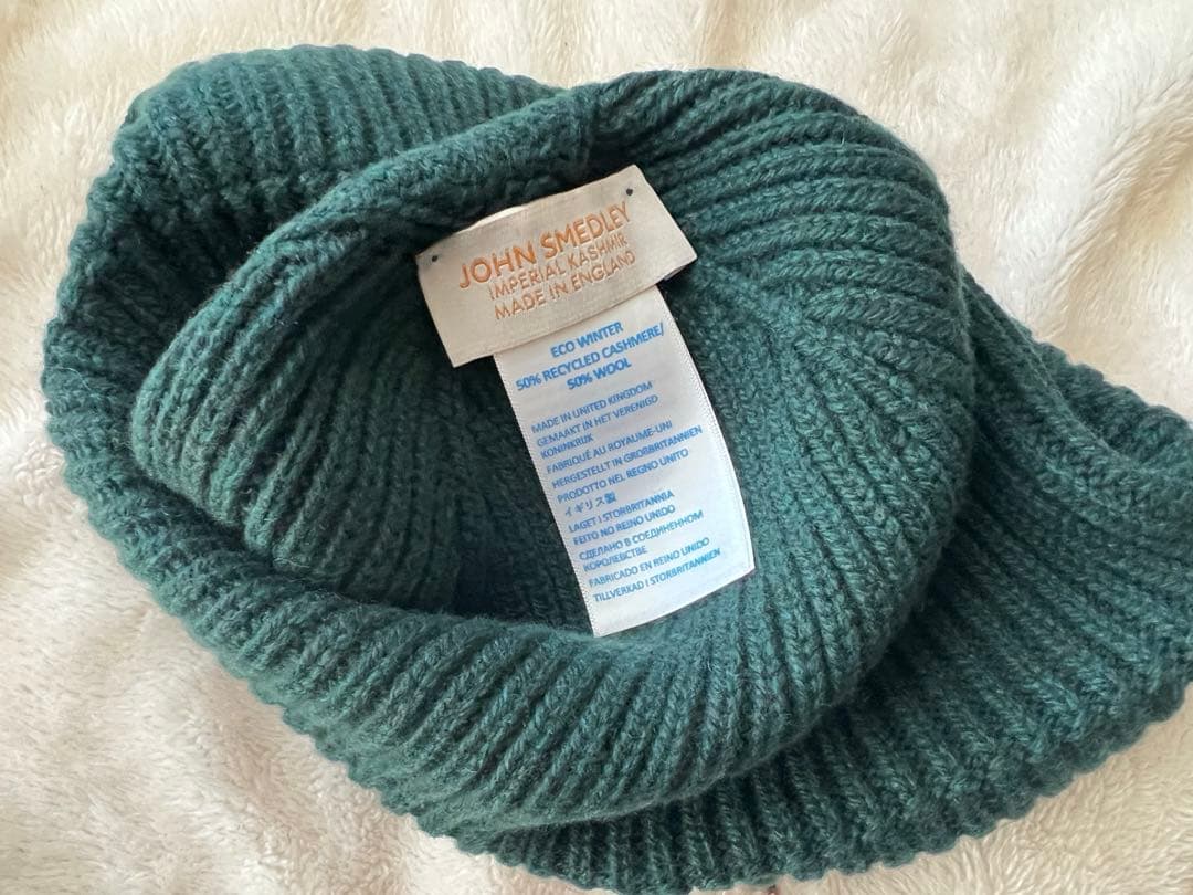 JOHN SMEDLEY ジョンスメドレー ニット帽 ビーニー グリーン ウール