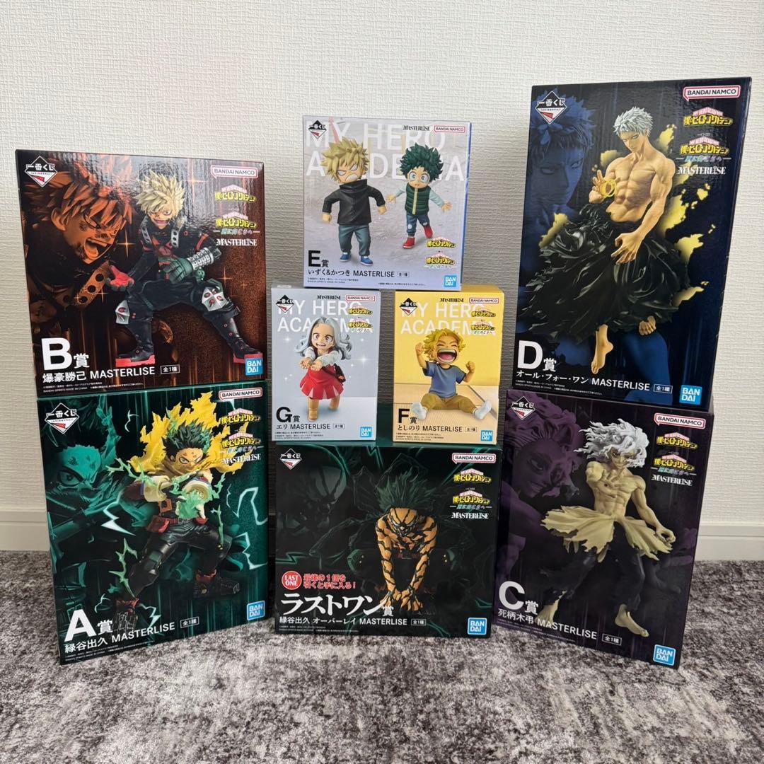僕のヒーローアカデミア一番くじ　フィギュア コンプセット緑谷爆豪