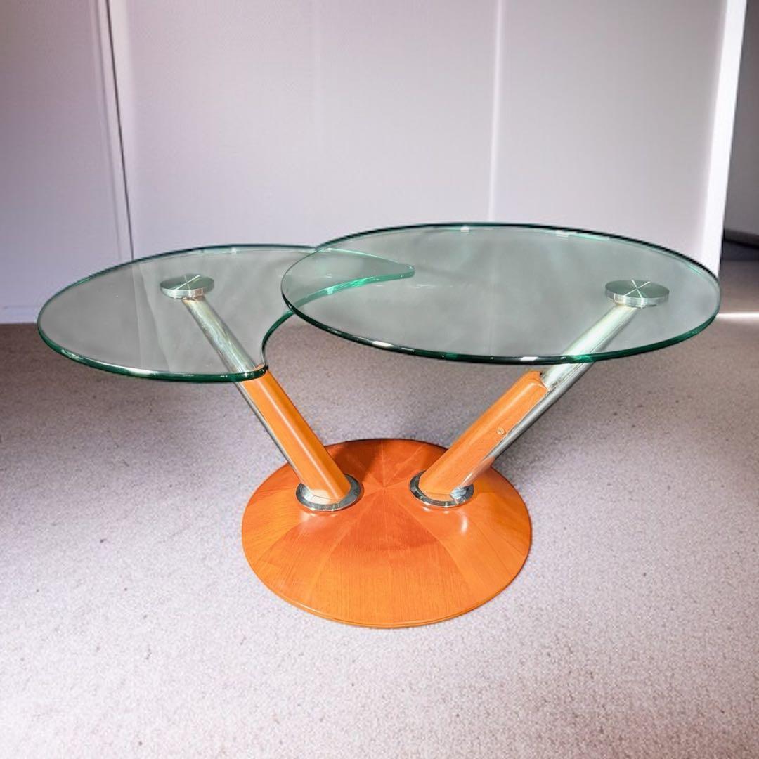 HR854 Ronald Schmitt 可動式ガラスセンターテーブル