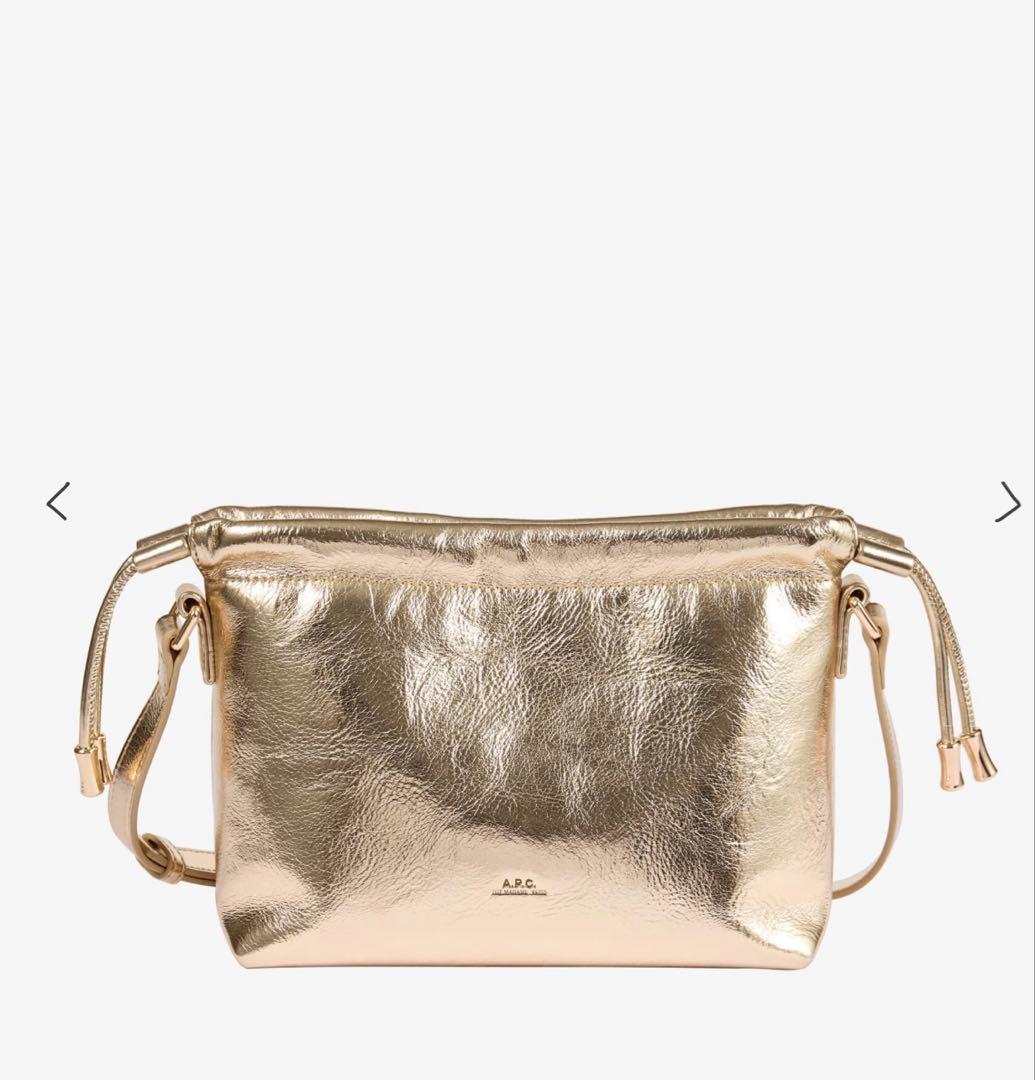 ジ*ー様 A.P.C. アーペーセー　NINONバッグ　メタリックゴールド