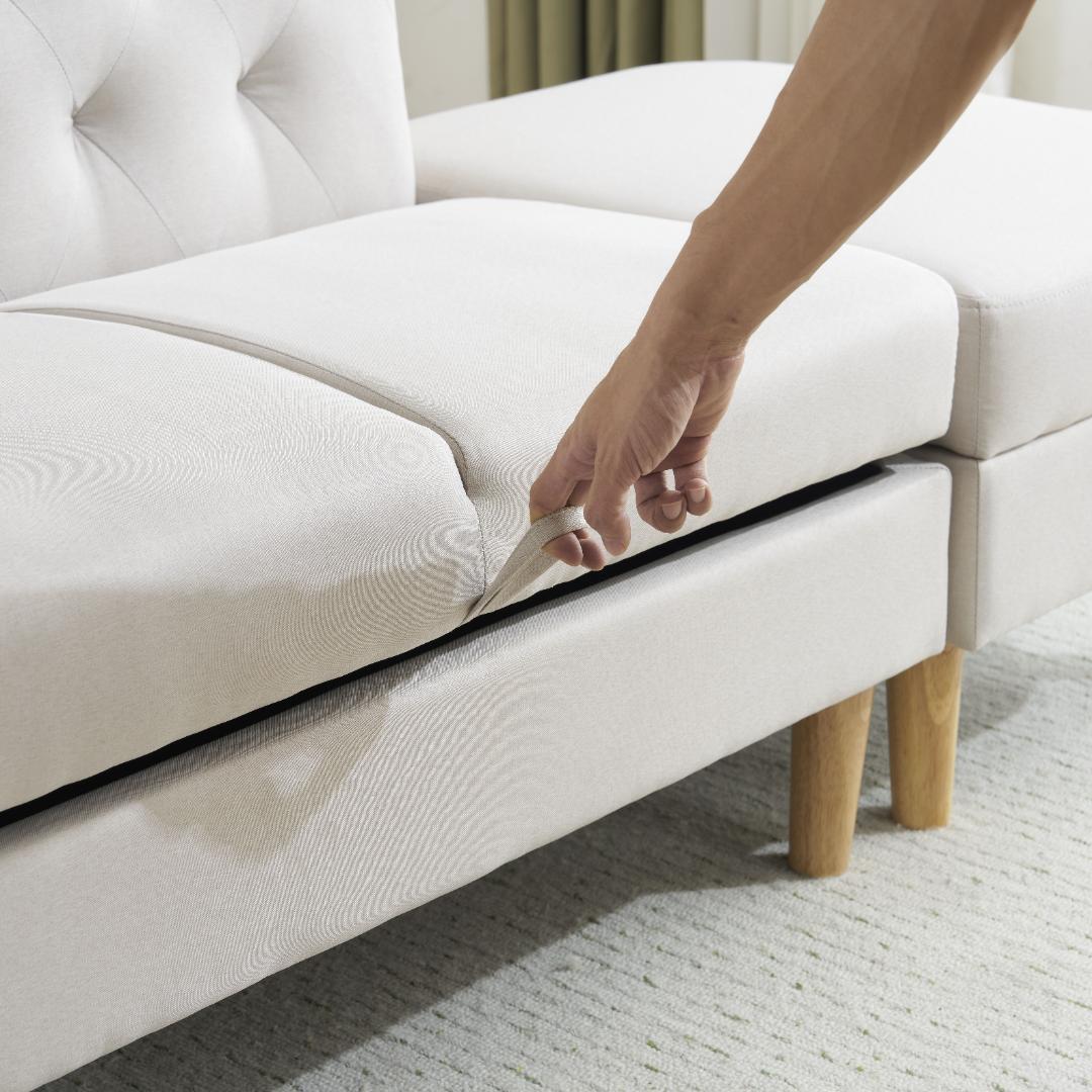 ソファ 2人掛け 3人掛け カウチソファ 収納付き オットマン ローソファ 北欧