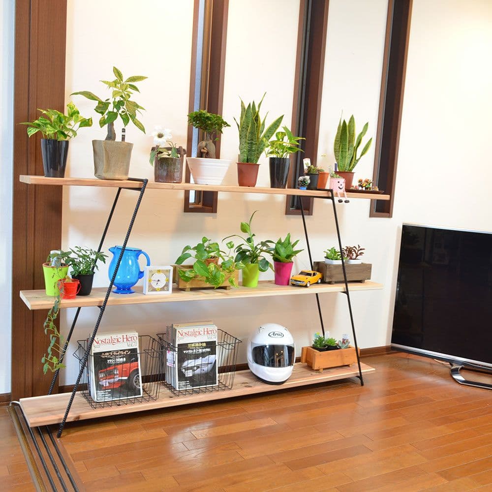 13㎜鉄筋アイアンシェルフ　陳列棚　店舗什器 棚　店舗用品　ディスプレイ　商品棚