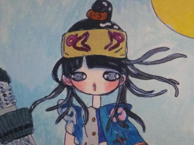 現代アート タカノ綾　直筆サイン『雷門の提灯に乗ってやって来る』1205D