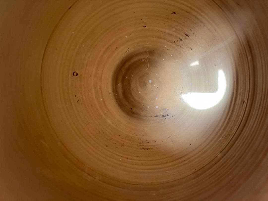 フォークアート　大きい壺　花瓶　オブジェ　柄　 素焼き　ネイティブ　花器