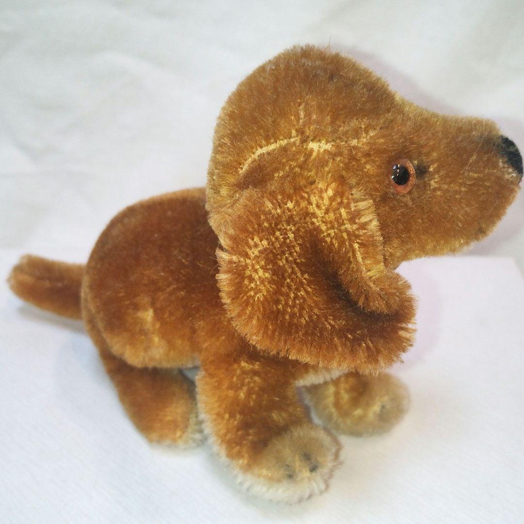 【アンティーク】シュタイフ 犬のぬいぐるみ　Dachshund Bazi