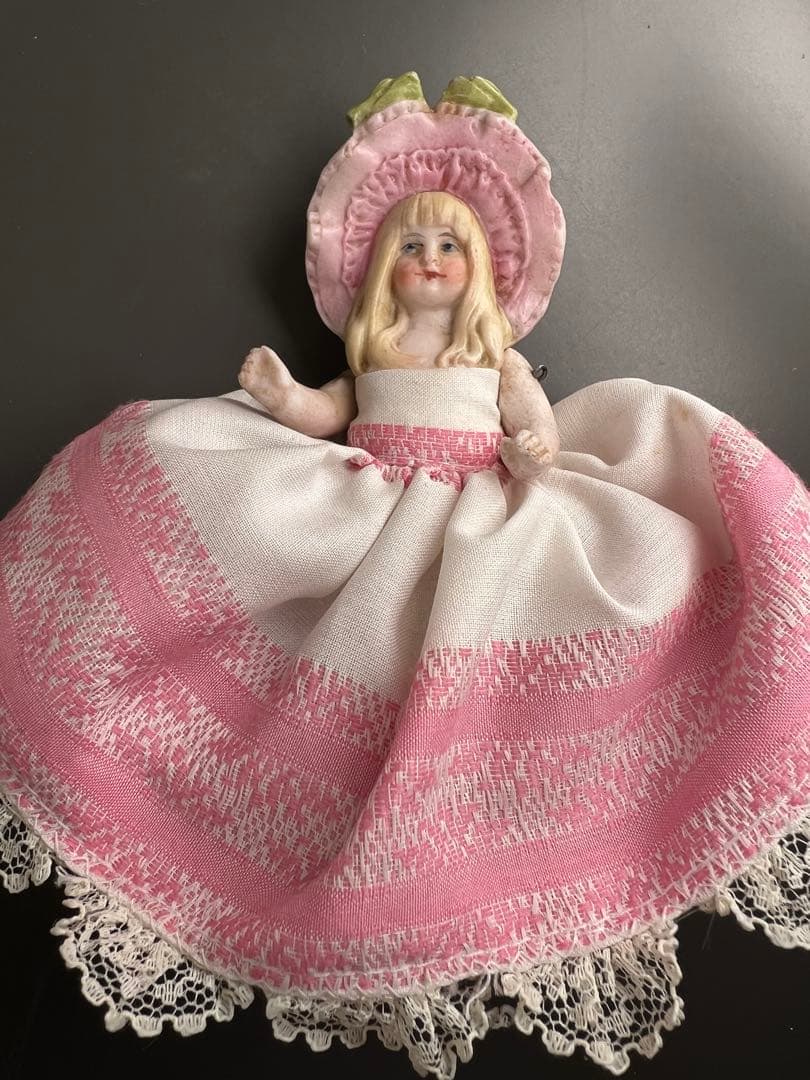 【アンティーク】ドイツ製オールビスクドールの女の子11cm