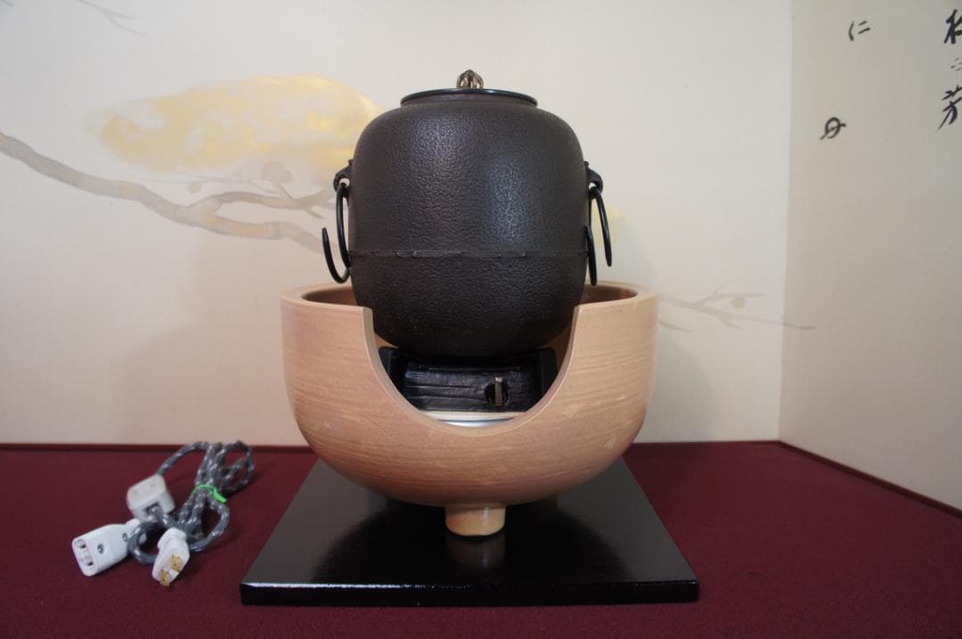 御本風炉(道安型)電熱器 敷板 棗釜 釜鐶 送料込み