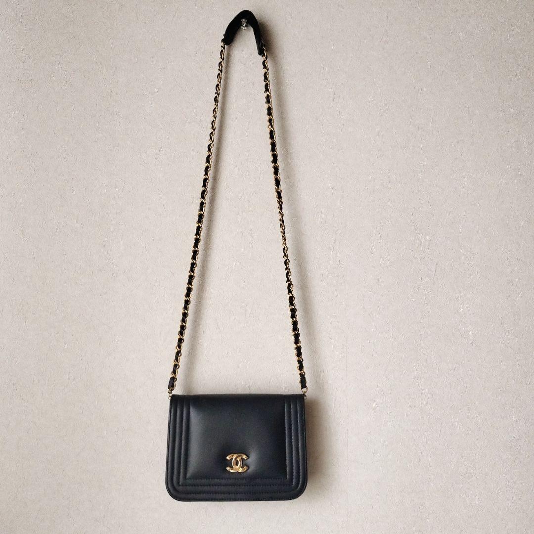 【中古】シャネル CHANEL チェーン107センチ ブーム再来黒 ヴィンテージ