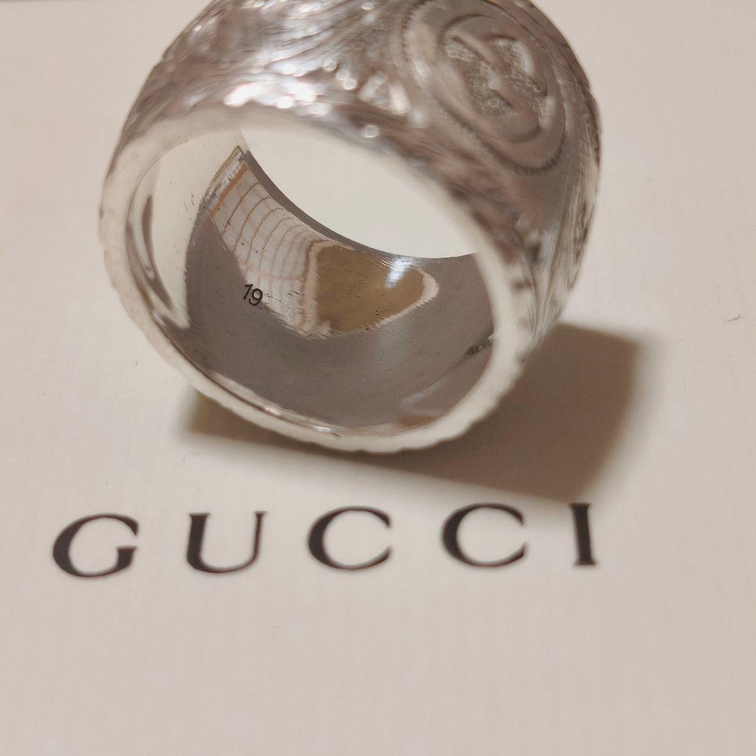 【美品】GUCCI グッチ キャットヘッド シルバーリング ミケーレ 19号