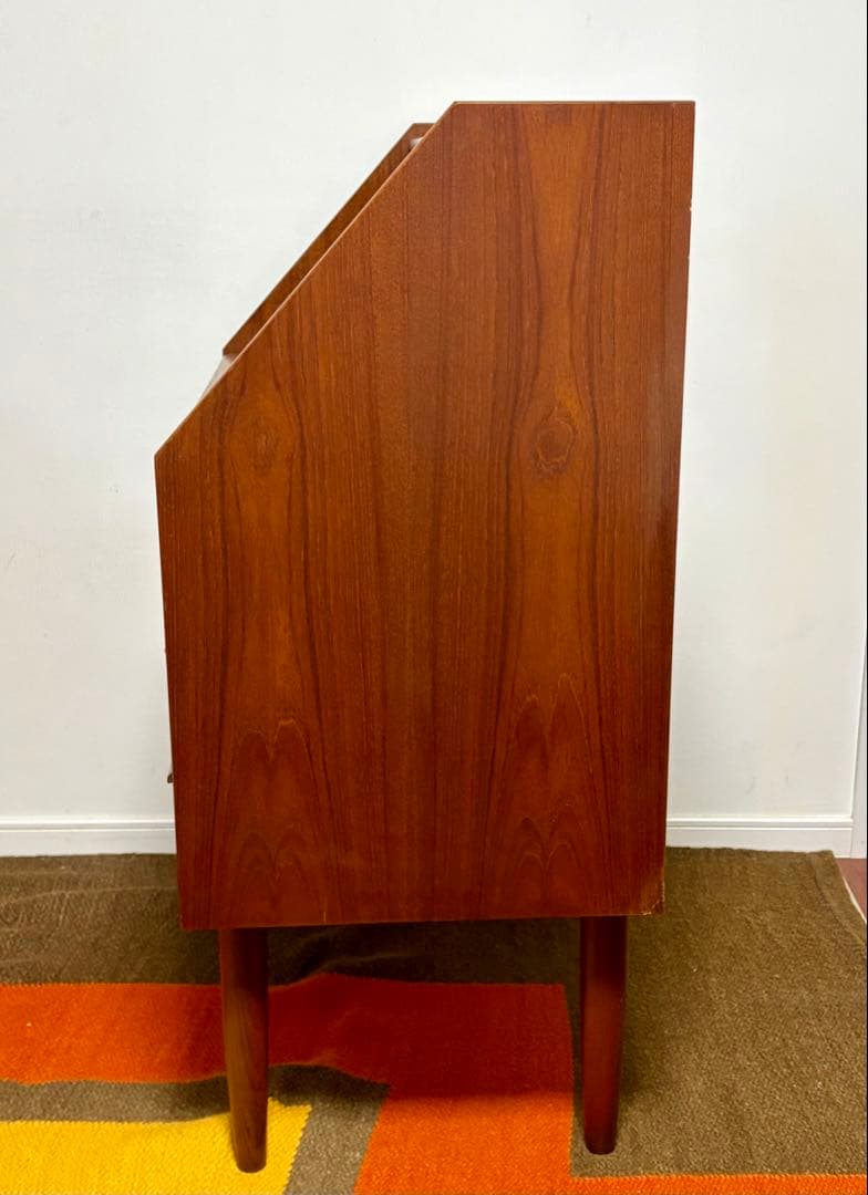 北欧家具ミラー付きライティングビューロ　デンマーク　チーク