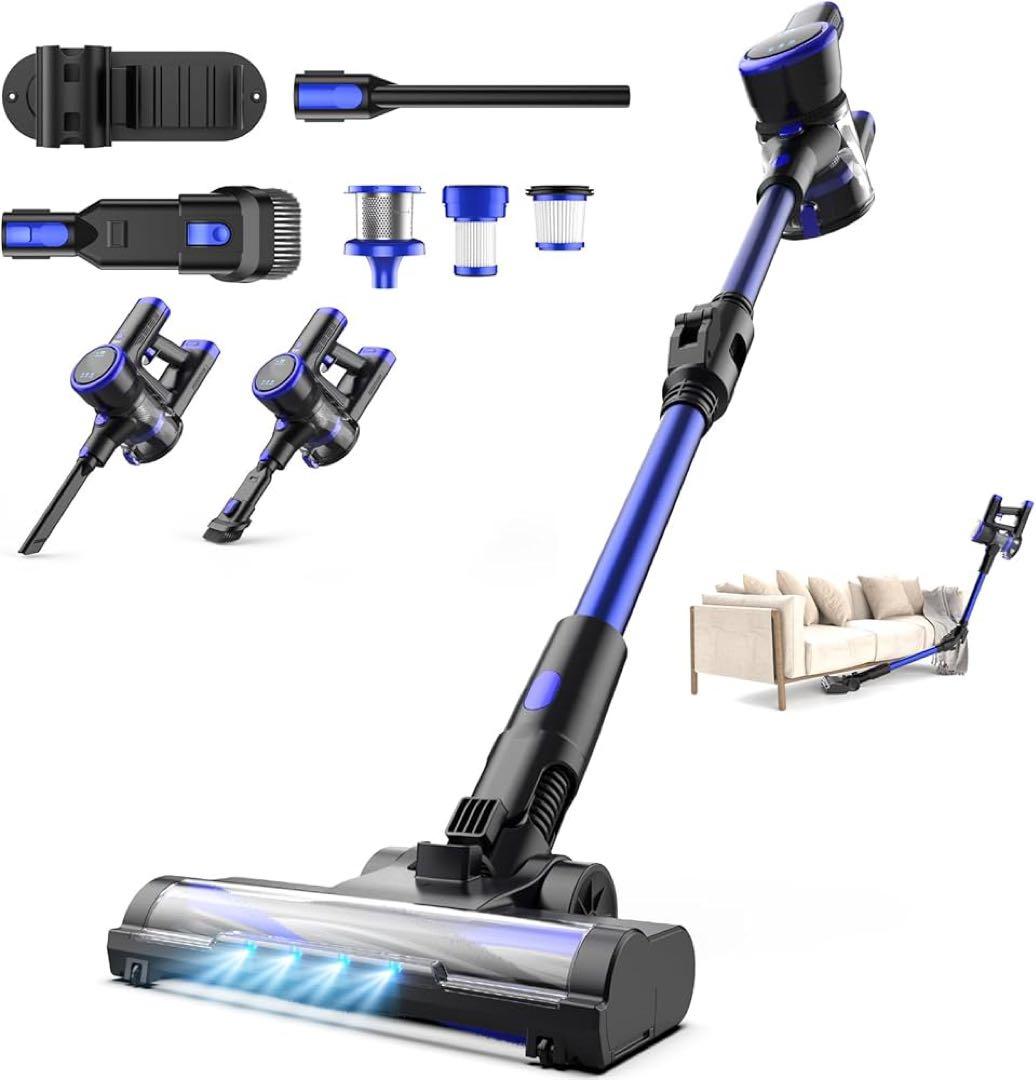 新品 掃除機 コードレス 腰痛ゼロ設計 50000Pa超強力吸引+50分連続稼働