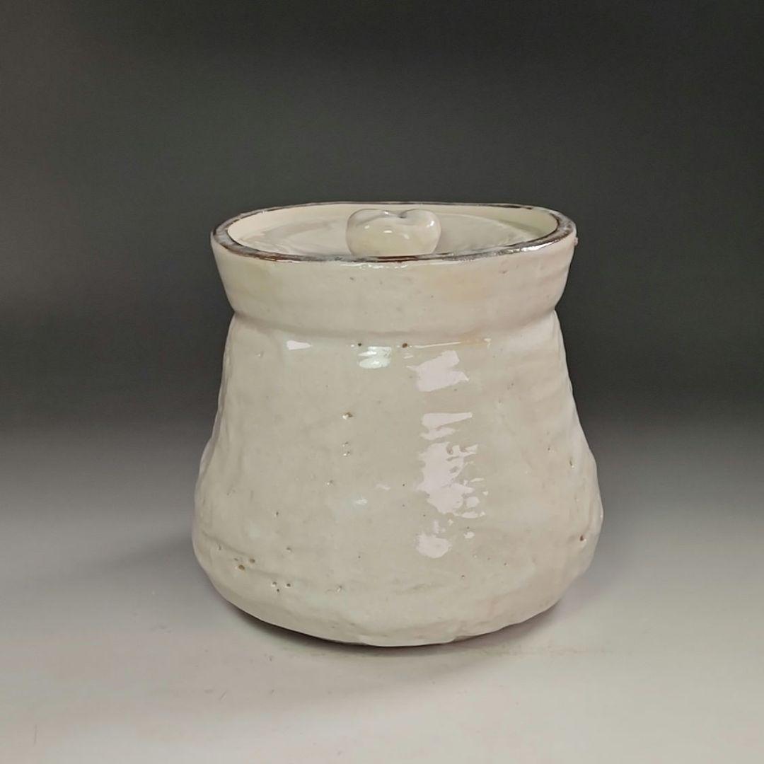 ウ263 水指『山口錠鉄作』『志野　水指　共箱』茶道具