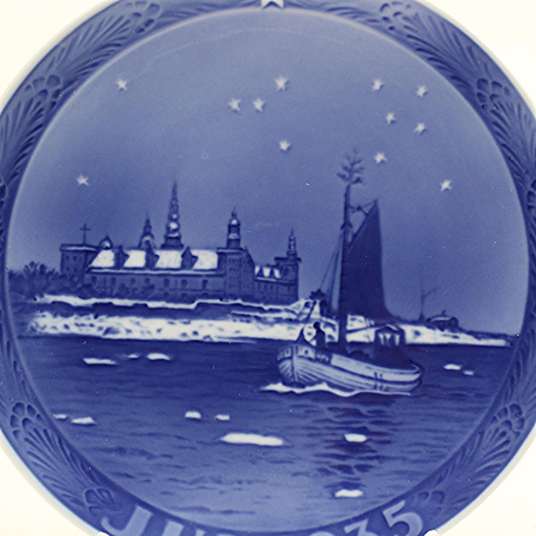 1935年 「クロンボー城沖の漁船」 イヤープレート ロイヤルコペンハーゲン