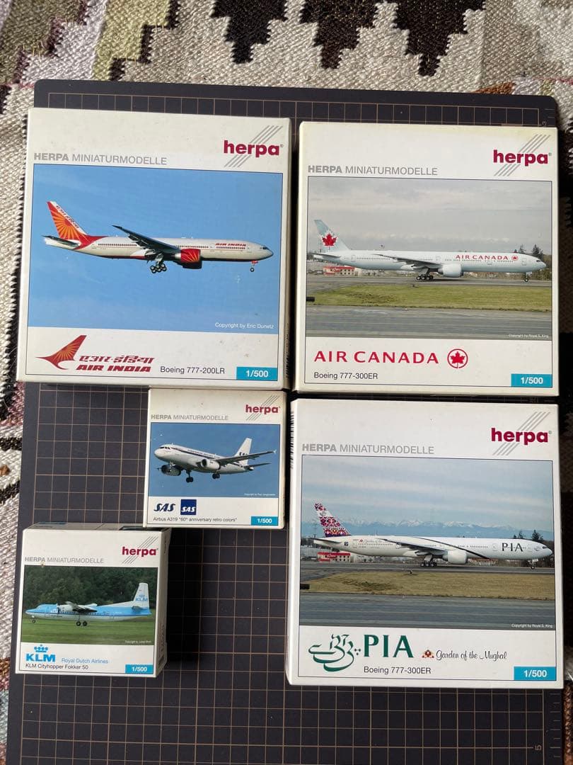 ヘルパ　1/500 カナダ、スイス、インディア、SAS、KLM 5機セット