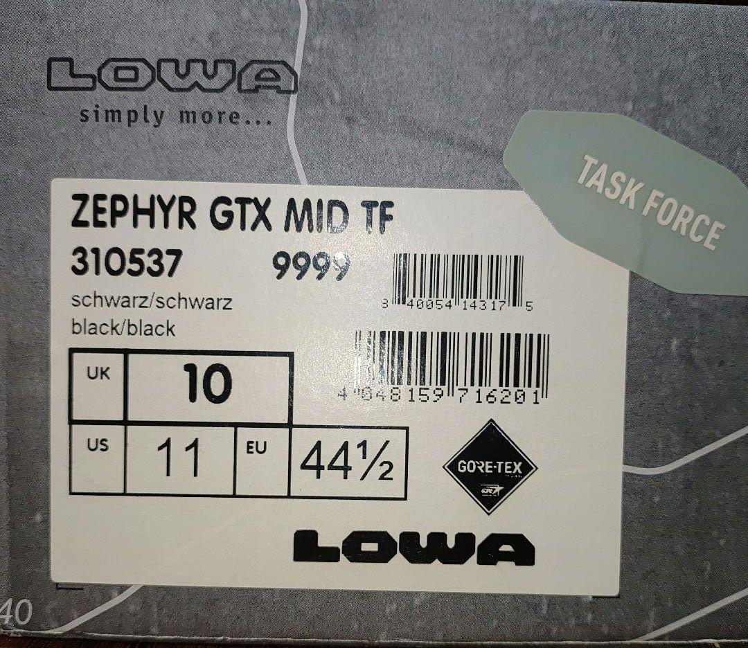 LOWA ZEPHYR GTX MID TF ミリタリーブーツ UK10