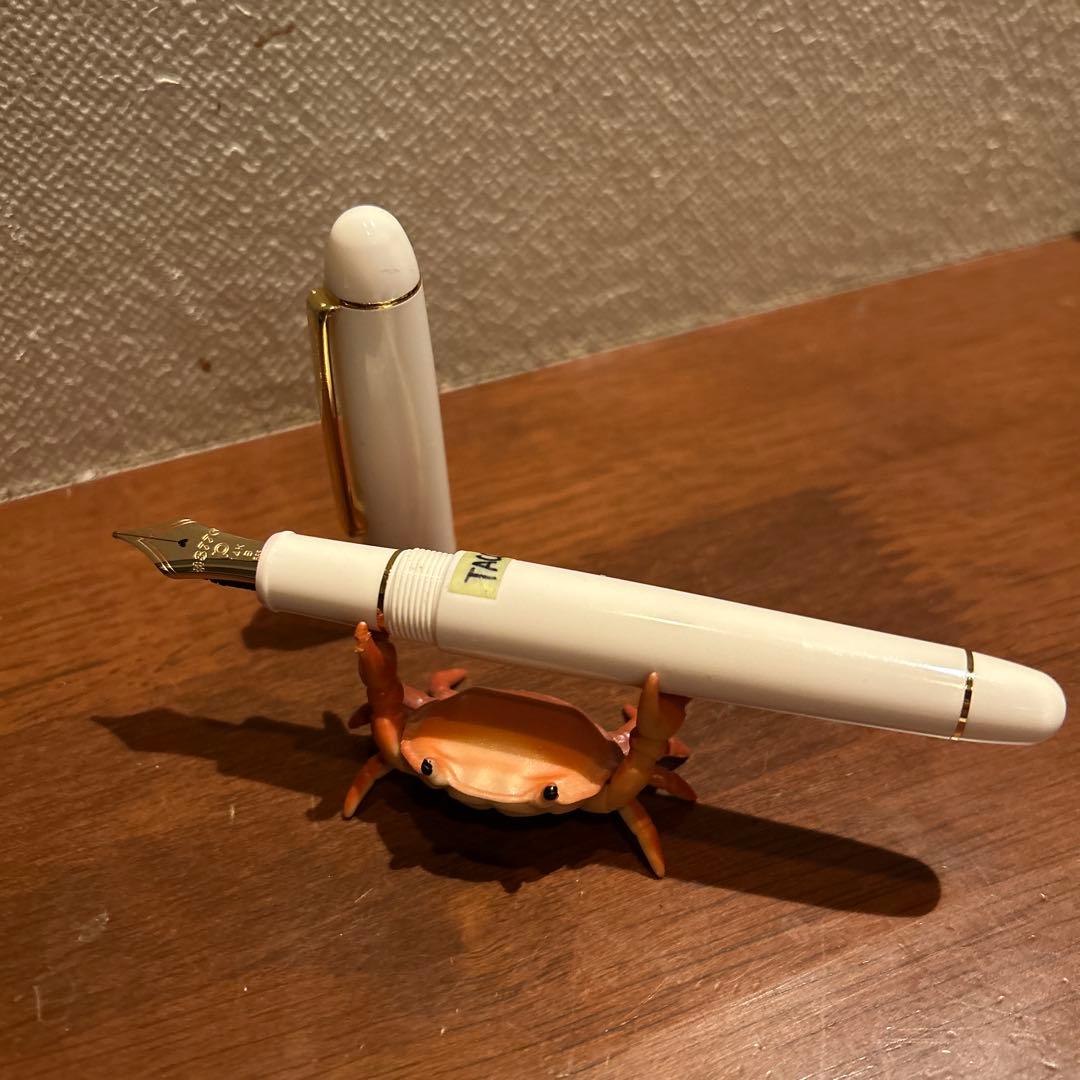 【コンバーター付き】＃3776センチュリー 万年筆 Ｂ太字 シュノンソーホワイト