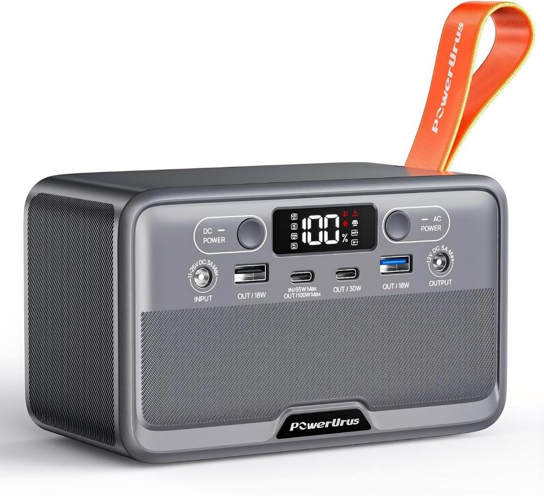 ポータブル電源 89.6Wh リン酸鉄 小型 軽量 AC100V DC100W